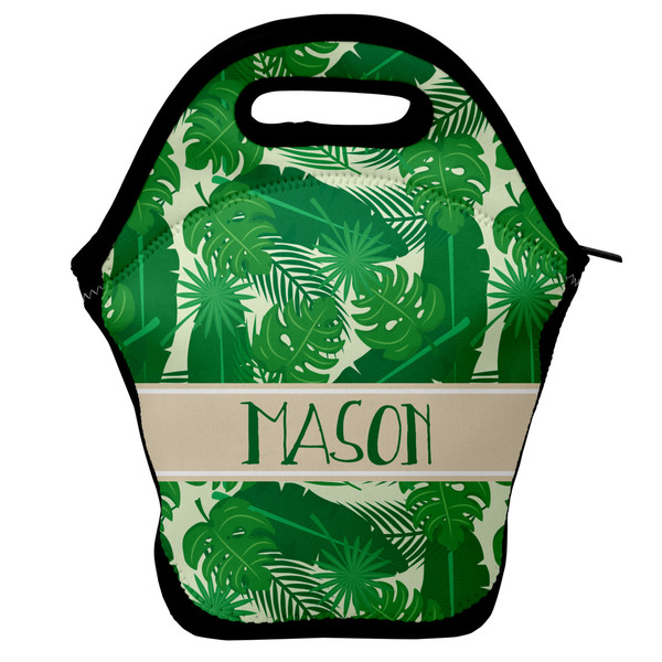 Custom Tropical Leaves #2 Lunch Bag w/ Name or Text