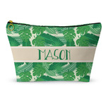 Tropical Leaves #2 Makeup Bag - Small - 8.5"x4.5" w/ Name or Text