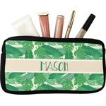 Tropical Leaves #2 Makeup / Cosmetic Bag - Small w/ Name or Text