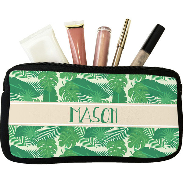 Custom Tropical Leaves #2 Makeup / Cosmetic Bag (Personalized)