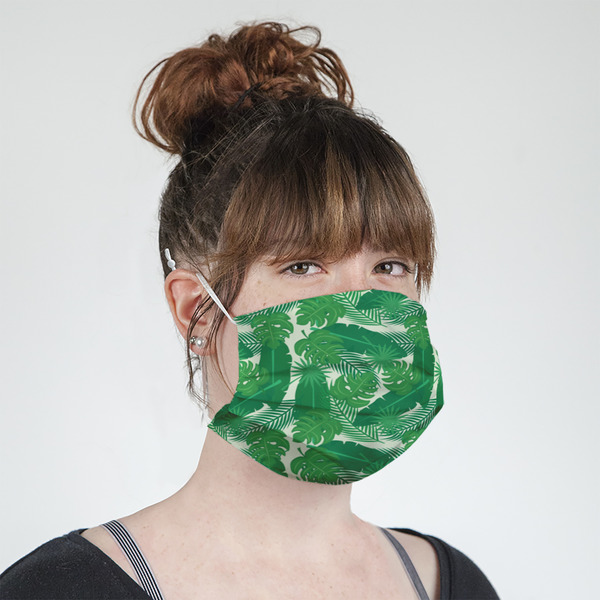 Tropical Leaves 2 Mask - Quarter View on Girl