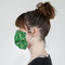 Tropical Leaves 2 Mask - Side View on Girl
