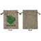 Tropical Leaves #2 Medium Burlap Gift Bag - Front Approval