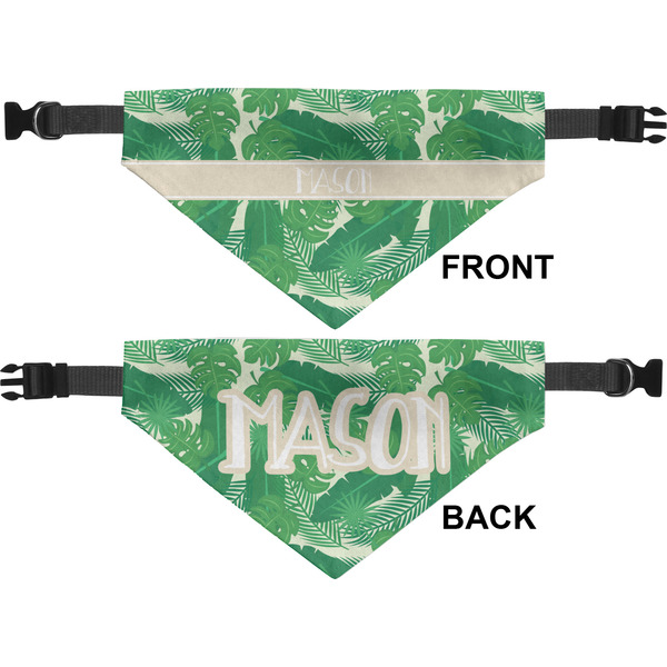 Tropical Leaves 2 Medium Dog Bandana Approval