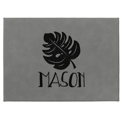 Tropical Leaves #2 Medium Gift Box w/ Engraved Leather Lid (Personalized)