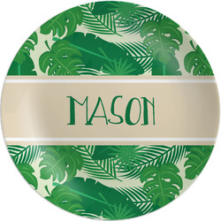 Tropical Leaves #2 Melamine Plate (Personalized)