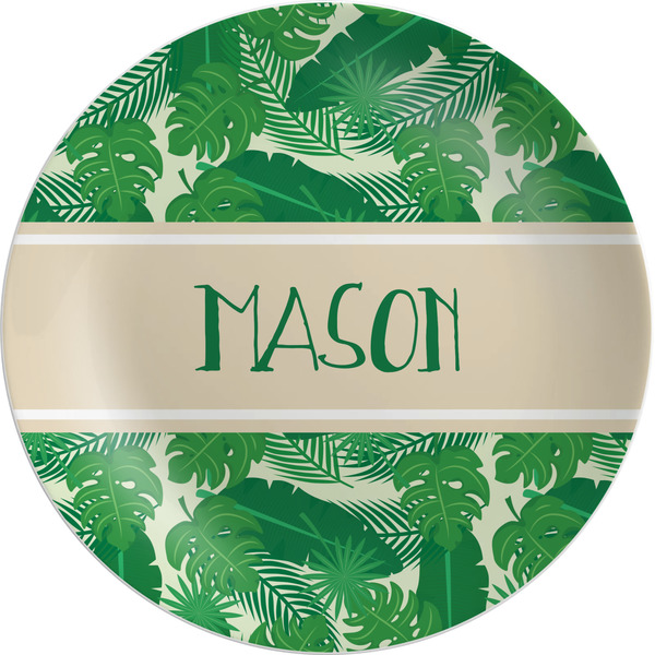 Custom Tropical Leaves #2 Melamine Plate - 10" (Personalized)