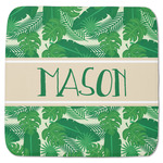 Tropical Leaves #2 Memory Foam Bath Mat - 48"x48" w/ Name or Text