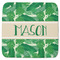 Tropical Leaves #2 Memory Foam Bath Mat - 48"x48" w/ Name or Text