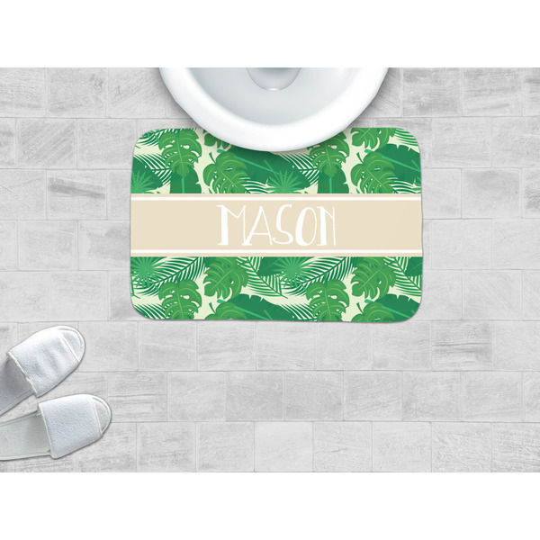 Tropical Leaves #2 Memory Foam Bath Mat - LIFESTYLE