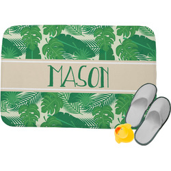 Tropical Leaves #2 Memory Foam Bath Mat (Personalized)