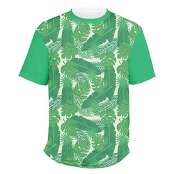Tropical Leaves #2 Men's Crew T-Shirt - Large (Personalized)