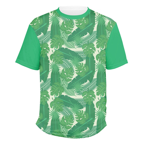 Custom Tropical Leaves #2 Men's Crew T-Shirt - X Large