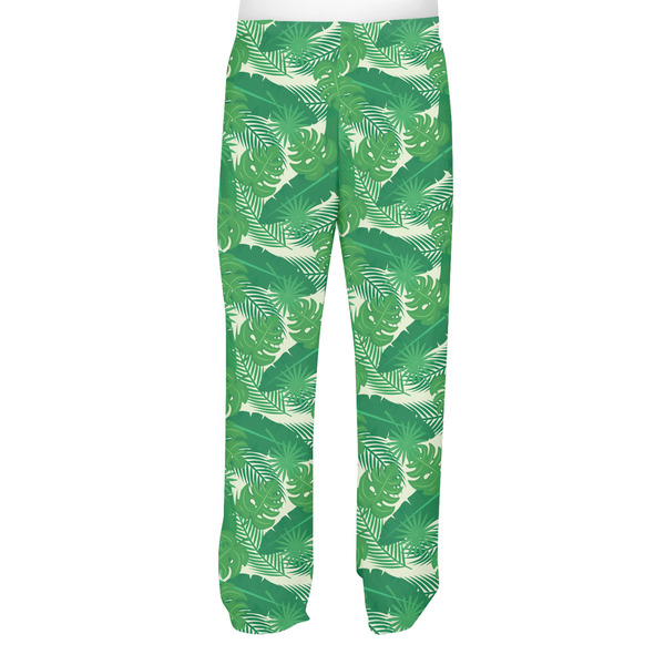 Tropical Leaves 2 Men's Pjs Back - on model