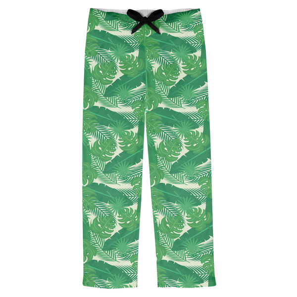 Custom Tropical Leaves #2 Mens Pajama Pants - XL