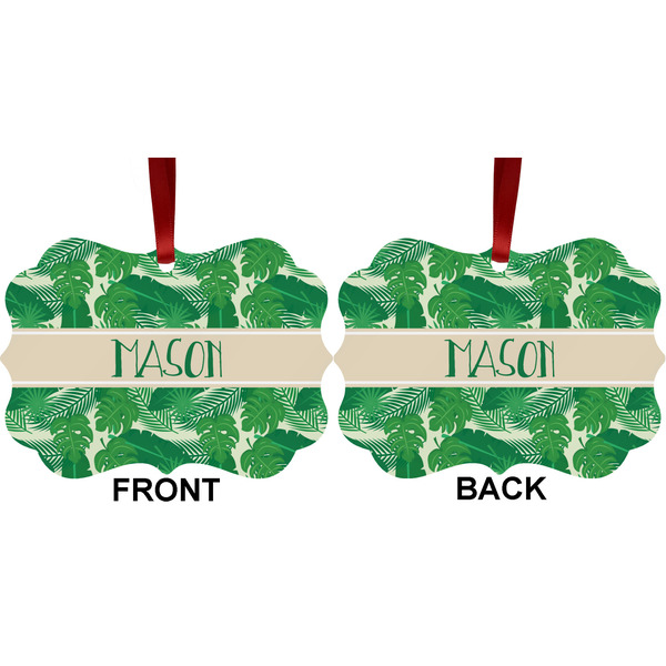 Tropical Leaves 2 Metal Benilux Ornament - Front and Back (APPROVAL)