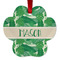 Tropical Leaves 2 Metal Paw Ornament - Front