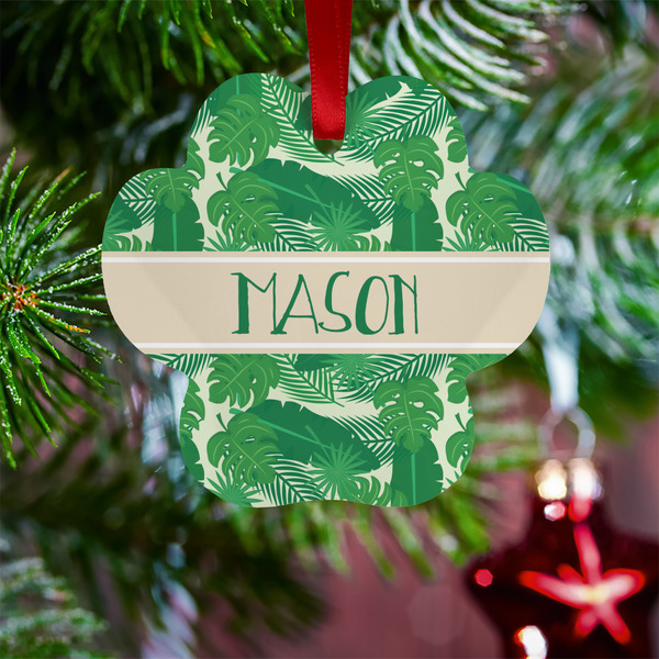 Tropical Leaves #2 Metal Paw Ornament - Lifestyle