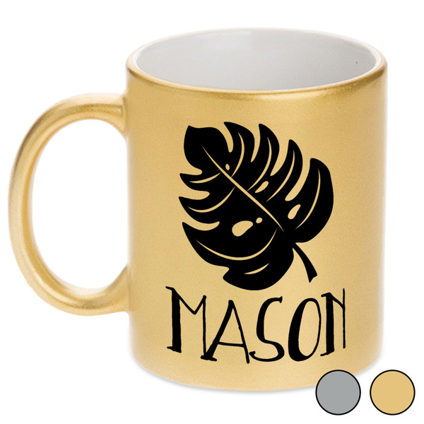 Tropical Leaves 2 Metallic Mugs