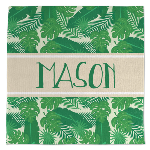 Custom Tropical Leaves #2 Microfiber Dish Towel (Personalized)