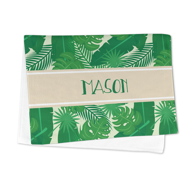 Tropical Leaves #2 Microfiber Dish Towel - FOLDED HALF