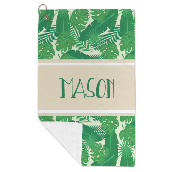 Tropical Leaves #2 Microfiber Golf Towels - FOLD