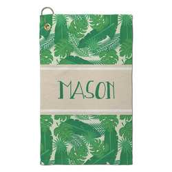 Tropical Leaves #2 Microfiber Golf Towel - Small (Personalized)
