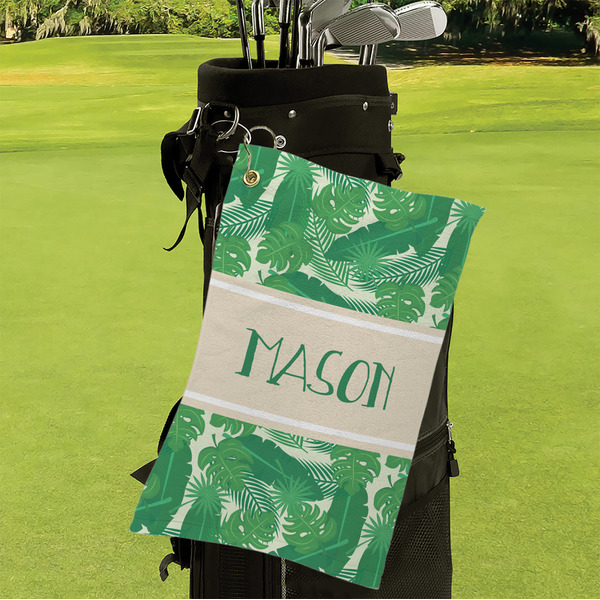 Tropical Leaves #2 Microfiber Golf Towels - Small - LIFESTYLE