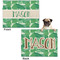 Tropical Leaves 2 Microfleece Dog Blanket - Regular - Front & Back