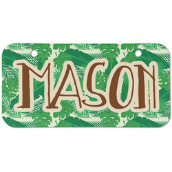 Tropical Leaves #2 Mini/Bicycle License Plate (2 Holes) (Personalized)