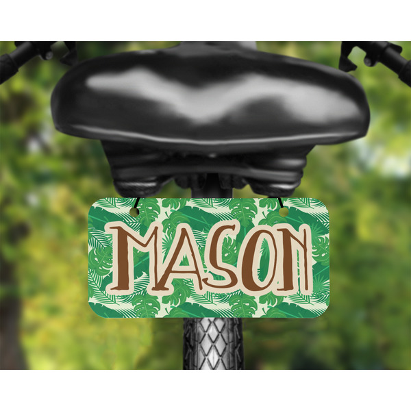 Tropical Leaves #2 Mini License Plate on Bicycle - LIFESTYLE Two holes