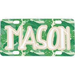 Tropical Leaves #2 Mini/Bicycle License Plate (Personalized)