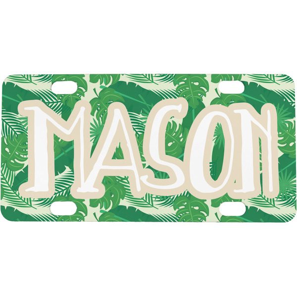 Custom Tropical Leaves #2 Mini/Bicycle License Plate (Personalized)