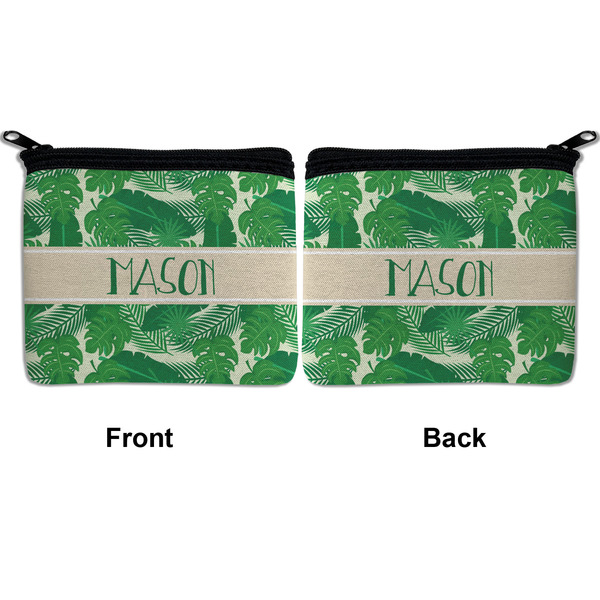 Tropical Leaves #2 Neoprene Coin Purse - Front & Back (APPROVAL)