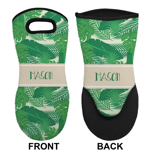 Tropical Leaves 2 Neoprene Oven Mitt (Front & Back)