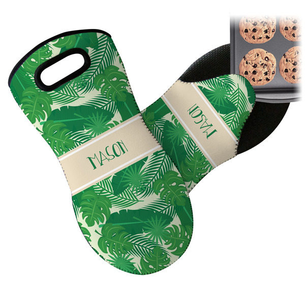Tropical Leaves 2 Neoprene Oven Mitt