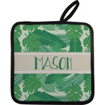 Tropical Leaves #2 Pot Holder w/ Name or Text