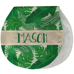 Tropical Leaves #2 Burp Pad - Velour w/ Name or Text