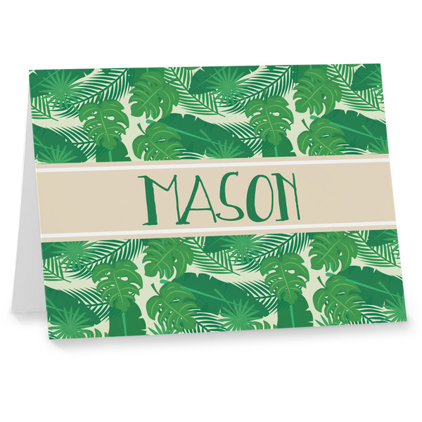 Custom Tropical Leaves #2 Note cards w/ Name or Text