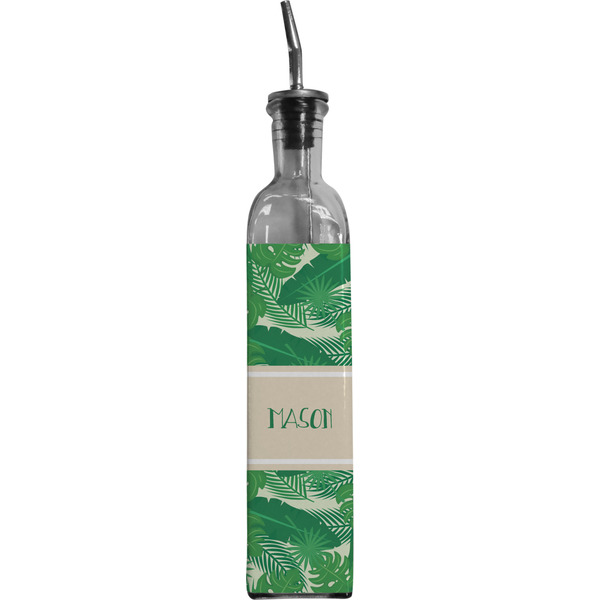 Custom Tropical Leaves #2 Oil Dispenser Bottle w/ Name or Text