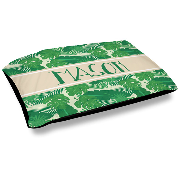 Custom Tropical Leaves #2 Outdoor Dog Bed - Large (Personalized)