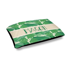 Tropical Leaves #2 Outdoor Dog Bed - Medium (Personalized)