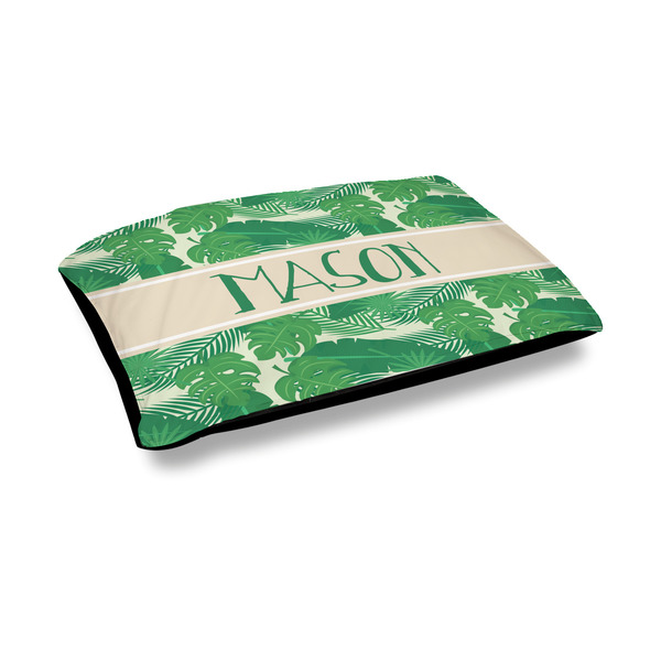 Custom Tropical Leaves #2 Outdoor Dog Bed - Medium (Personalized)