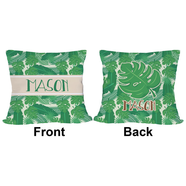 Tropical Leaves 2 Outdoor Pillow - 18x18