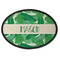 Tropical Leaves #2 Iron On Oval Patch w/ Name or Text