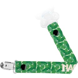 Tropical Leaves #2 Pacifier Clip (Personalized)