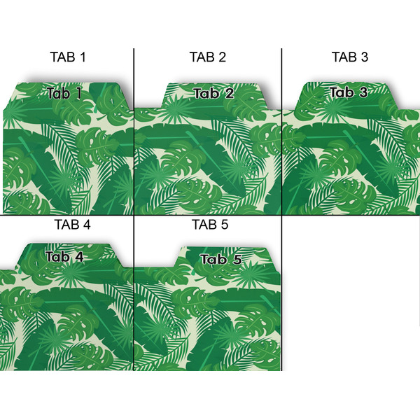 Tropical Leaves #2 Page Dividers - Set of 5 - Approval