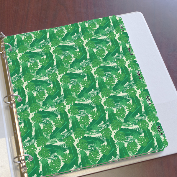 Tropical Leaves #2 Page Dividers - Set of 5 - In Context