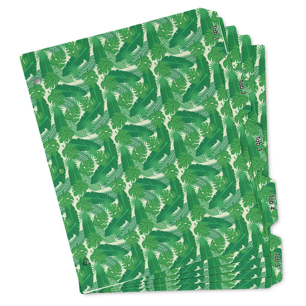 Custom Tropical Leaves #2 Binder Tab Divider - Set of 5 (Personalized)