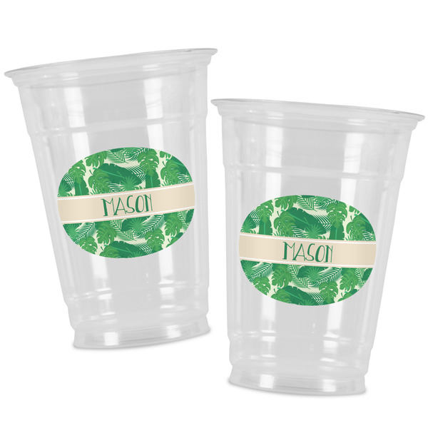 Tropical Leaves #2 Party Cups - 16oz - Alt View